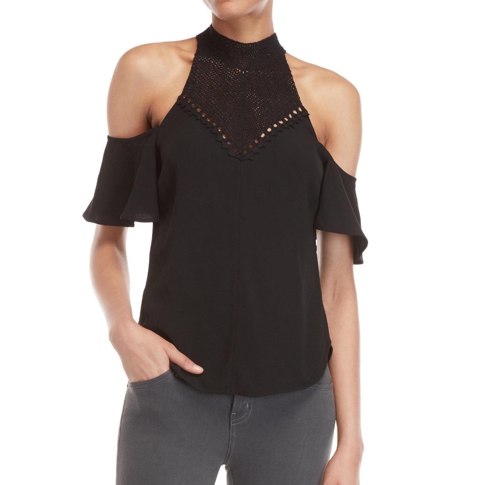 NEW A.L.C. Rora Cold shoulder top Black 0 NWT